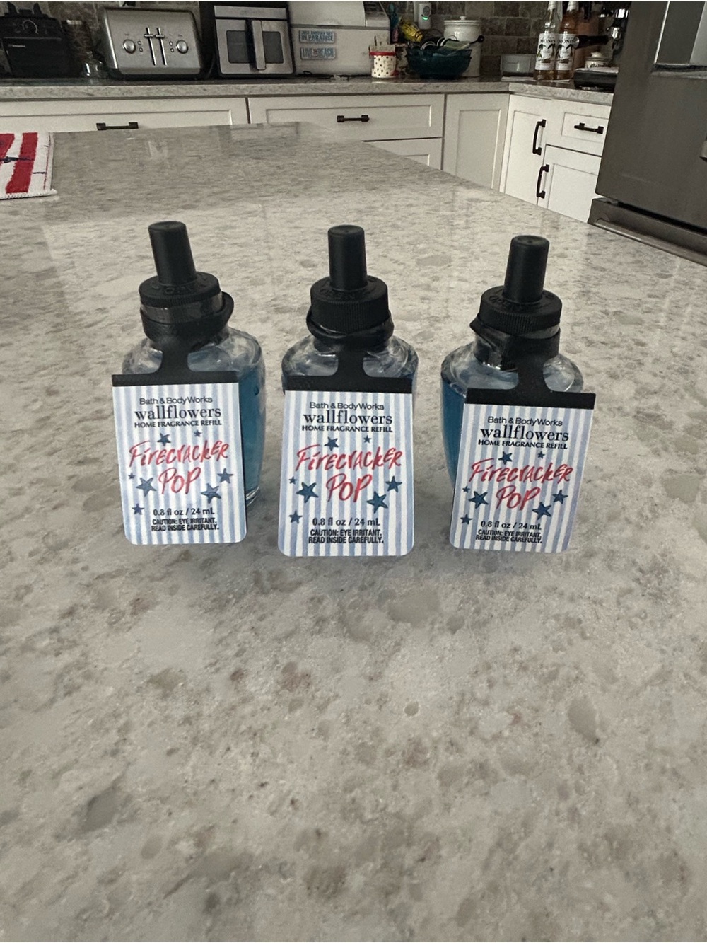 “New” Bath & Body Works Wallflowers Refill - Blue (set of 3)